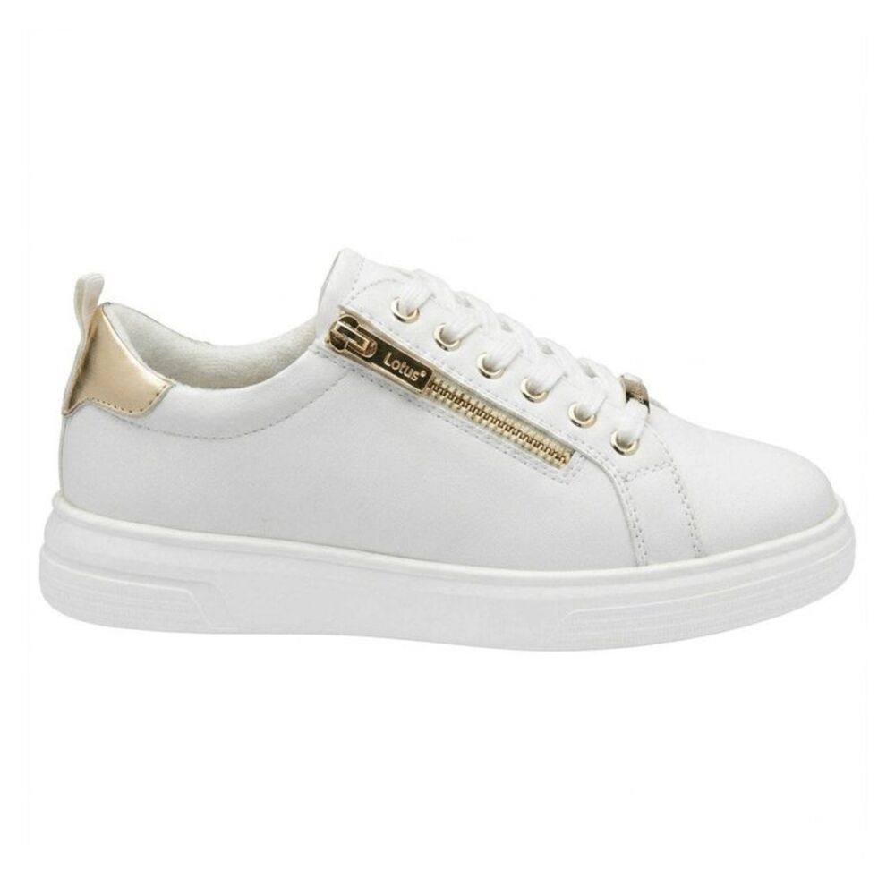 Lotus Shoes Womens/Ladies Alessia Zip Sneakers / White